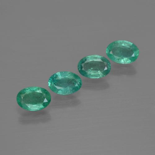 Pedras preciosas de esmeralda verde natural de 1,62 ct, corte oval, SI