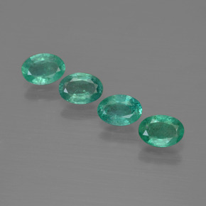 Pedras preciosas de esmeralda verde natural de 1,62 ct, corte oval, SI