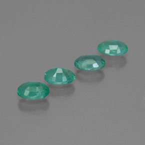 Pedras preciosas de esmeralda verde natural de 1,62 ct, corte oval, SI