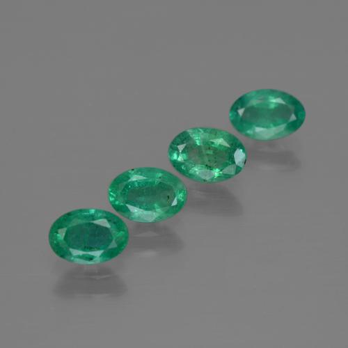 Pedras preciosas de esmeralda verde natural de 1,73 ct, corte oval, SI