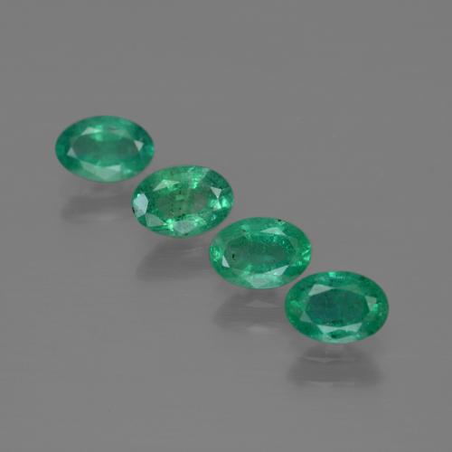 Pedras preciosas de esmeralda verde natural de 1,73 ct, corte oval, SI