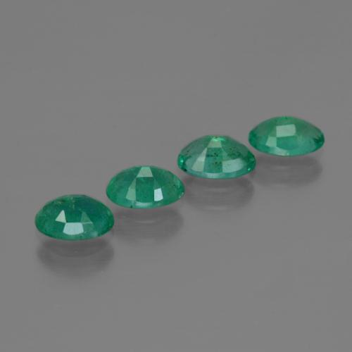 Pedras preciosas de esmeralda verde natural de 1,73 ct, corte oval, SI