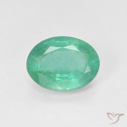 1.62ct Natural Azul verde Esmeralda, oval, SI