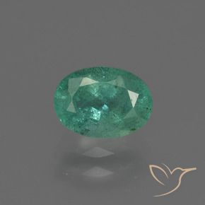 Esmeralda Verde azulado Natural 0.85ct, oval, SI