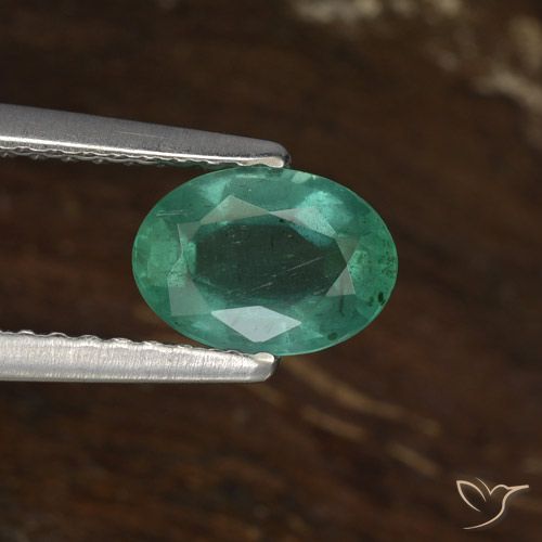 Esmeralda Verde Frio Natural 0.92ct, Corte Oval, SI