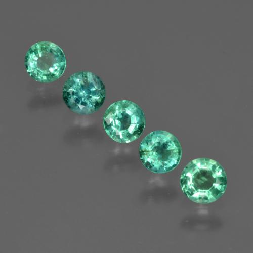 Pedras preciosas de esmeralda verde natural de 1,02 ct, corte redondo, SI