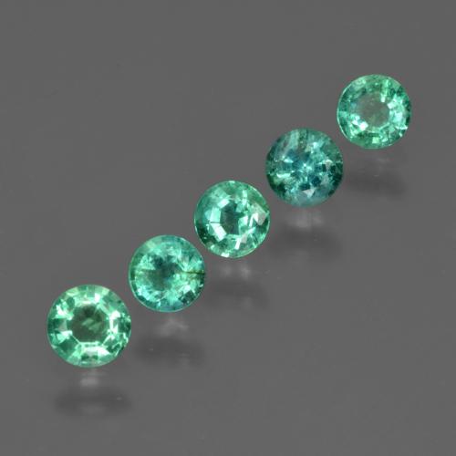 Pedras preciosas de esmeralda verde natural de 1,02 ct, corte redondo, SI