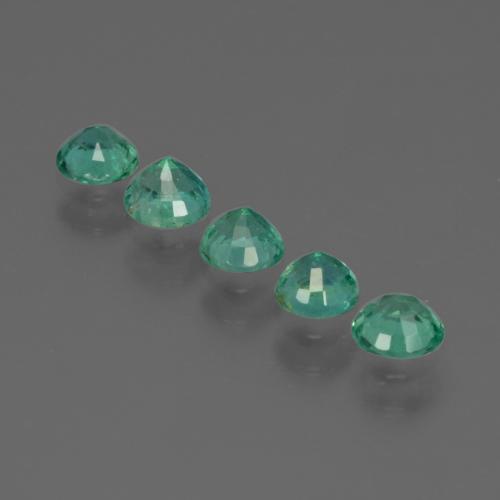 Pedras preciosas de esmeralda verde natural de 1,02 ct, corte redondo, SI