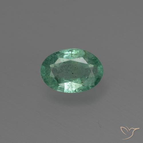 0.64ct Natural Azul verde Esmeralda, oval, SI