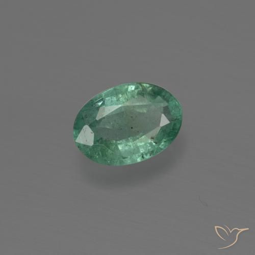 Esmeralda Azul verde Natural 0.64ct, oval, SI