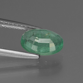 Esmeralda Verde claro médio Natural 1.00ct, Corte Oval, SI