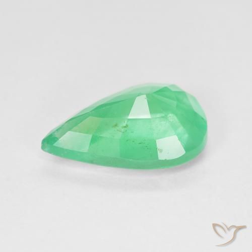 Esmeralda Luz verde Natural 3.54ct, Formato de pêra, SI
