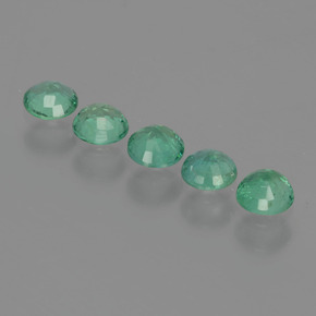 Pedras preciosas de esmeralda verde natural de  ct, corte redondo, VS-SI