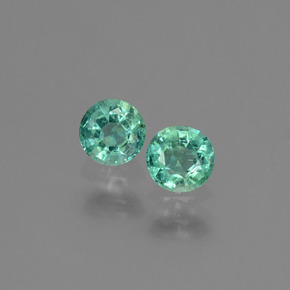 Pedras preciosas de esmeralda verde natural de 0,52 ct, corte redondo, SI-I1