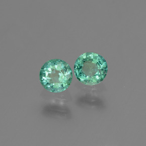 Pedras preciosas de esmeralda verde natural de 0,52 ct, corte redondo, SI-I1