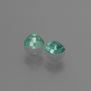 Pedras preciosas de esmeralda verde natural de 0,52 ct, corte redondo, SI-I1
