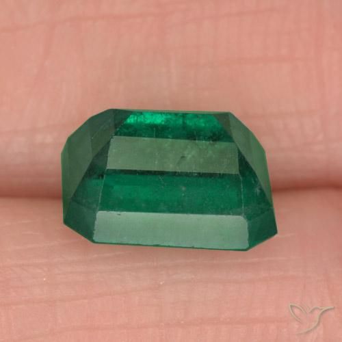 Esmeralda Verde floresta Natural 2.96ct, Corte Octógono / Esmeralda, SI