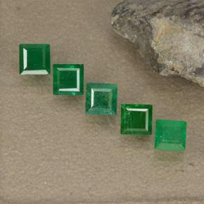 Pedras preciosas de Esmeralda Verde natural de 0.70 ct, Quadrado, SI