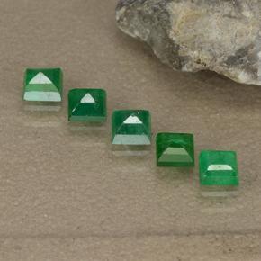 Pedras preciosas de Esmeralda Verde natural de 0.70 ct, Quadrado, SI