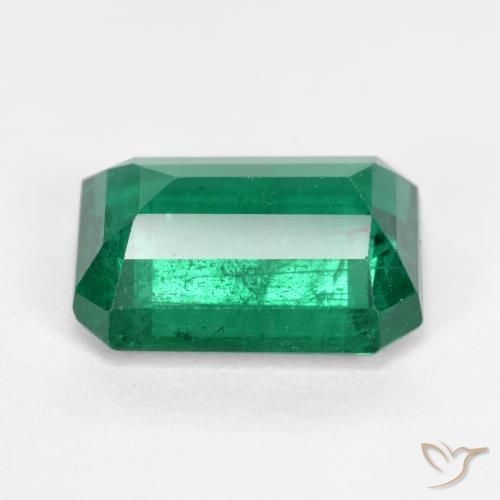 Esmeralda verde elétrico Natural 5.54ct, Corte Octógono / Esmeralda, VS-SI