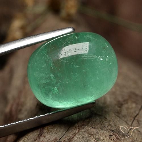 Esmeralda Luz verde Natural 9.62ct, oval, Translúcido