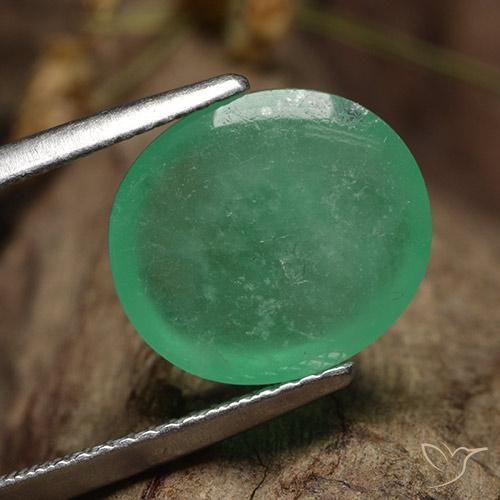 Esmeralda Verde claro Natural 6.26ct, oval, Translúcido