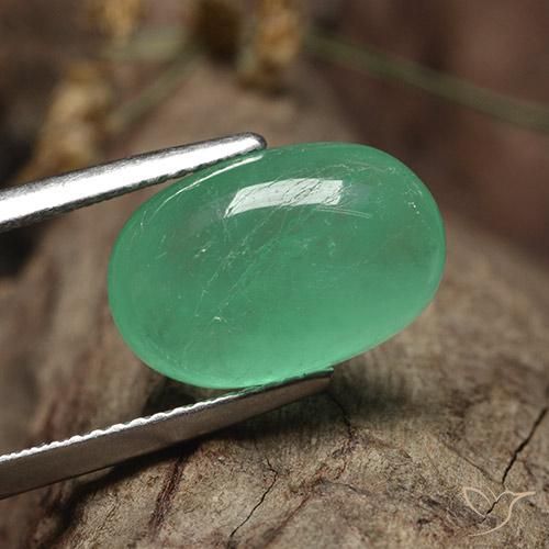 Esmeralda Luz verde Natural 5.53ct, oval, Translúcido