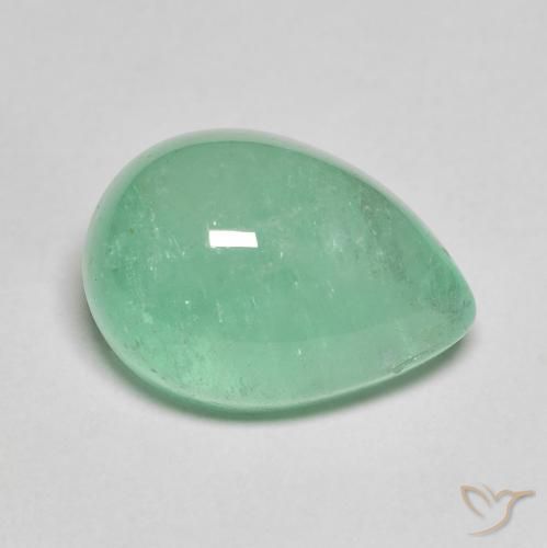 Esmeralda verde pistache Natural 8.27ct, Formato de pêra, Translúcido