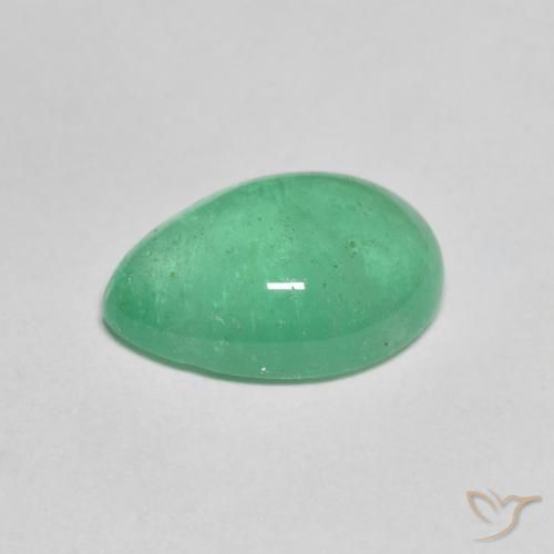 Esmeralda Luz verde Natural 3.91ct, Formato de pêra, Translúcido