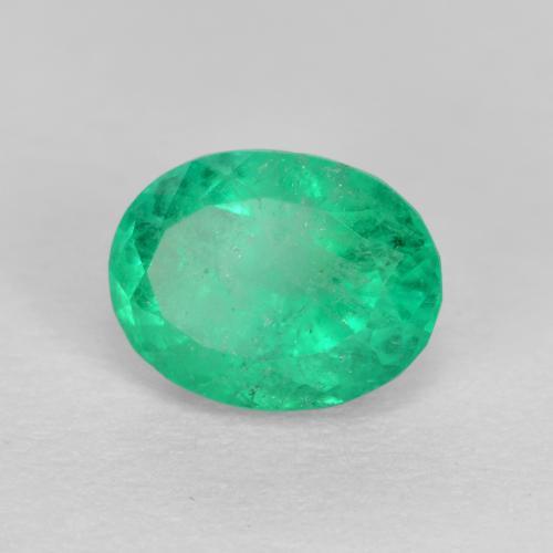 Esmeralda verde natural 0,94ct, corte oval, VS-SI