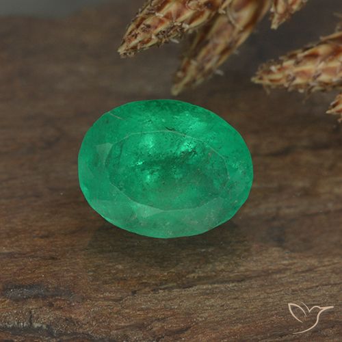 0.88ct Natural verde quente Esmeralda, oval, VS-SI