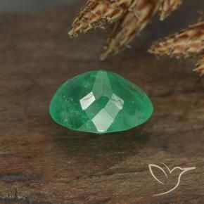 Esmeralda verde quente Natural 0.88ct, oval, VS-SI