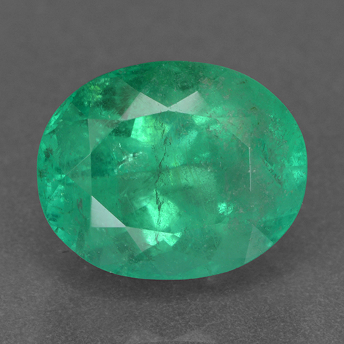 Esmeralda Verde floresta Natural 2.53ct, Corte Oval, VS-SI