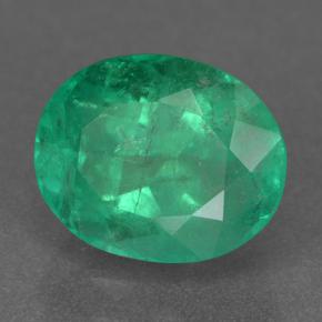 Esmeralda Verde floresta Natural 2.53ct, Corte Oval, VS-SI
