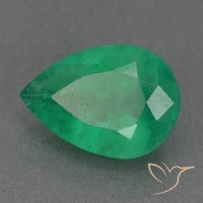 Esmeralda trevo verde Natural 2.78ct, Formato de pêra, VS-SI