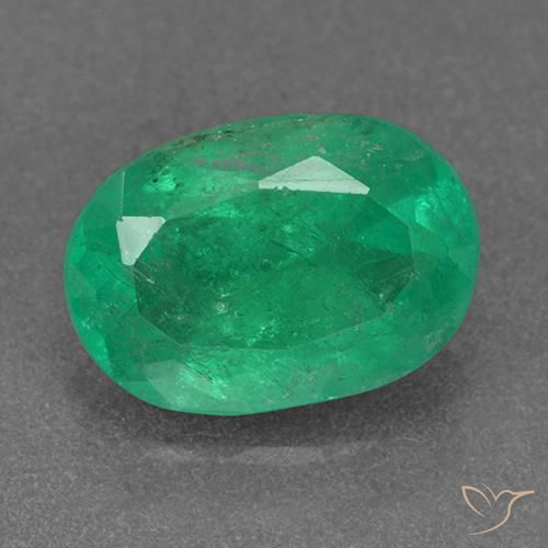 Esmeralda lapidação oval de 2,07 quilates, 10,1 x 7,1 mm da Colômbia, Photo A