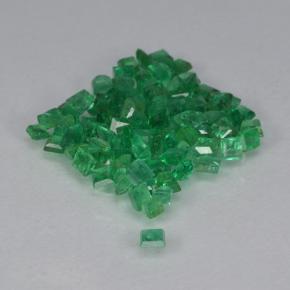 Pedras preciosas de esmeralda verde natural de 1,39 ct, quadrado, VS-SI