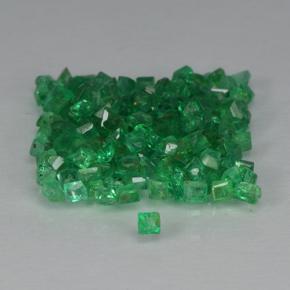 Pedras preciosas de esmeralda verde natural de 2,06 ct, quadrado, SI