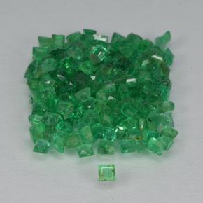 Pedras preciosas de esmeralda verde natural de 2,08 ct, quadrado, SI