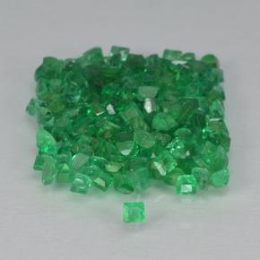 Pedras preciosas de esmeralda verde natural de 1,91 ct, quadrado, SI