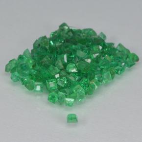 Pedras preciosas de esmeralda verde natural de 1,91 ct, quadrado, SI