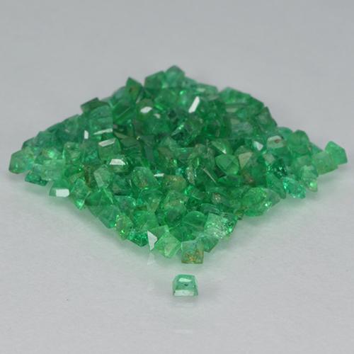 Pedras preciosas de esmeralda verde natural de 2,41 ct, quadrado, SI
