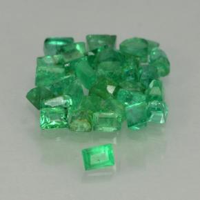 Pedras preciosas de esmeralda verde natural de 0,53 ct, baguete, SI
