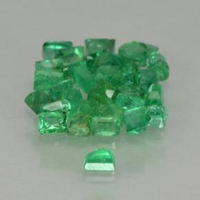 Pedras preciosas de esmeralda verde natural de 0,53 ct, baguete, SI