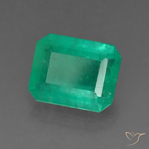 Esmeralda verde escuro Natural 3.65ct, Corte Octógono / Esmeralda, SI