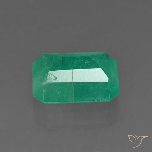 Esmeralda verde escuro Natural 3.65ct, Corte Octógono / Esmeralda, SI