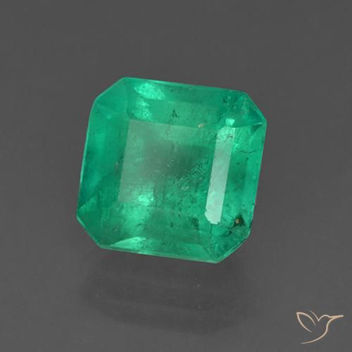 Esmeralda Jade verde Natural 3.35ct, Corte Octógono / Esmeralda, SI