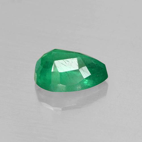 Esmeralda verde natural 0,79ct, formato de pêra, SI