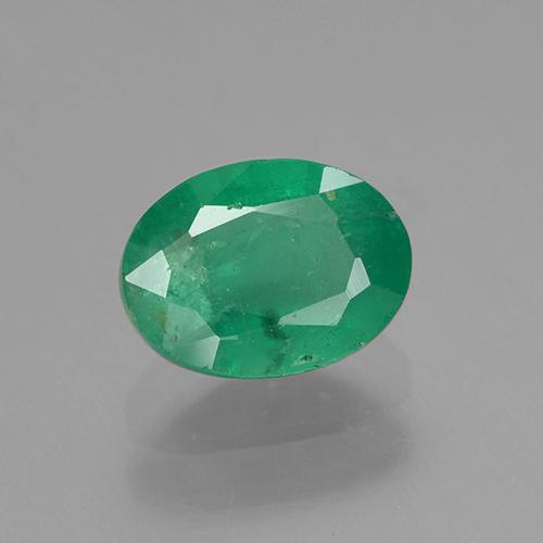 Esmeralda verde natural 0,88ct, corte oval, SI