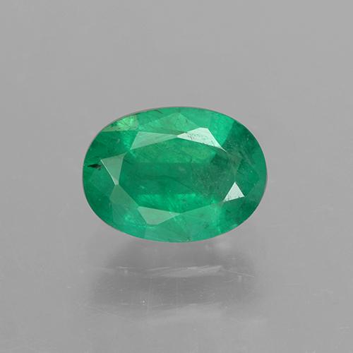 Esmeralda verde natural 0,82ct, corte oval, SI